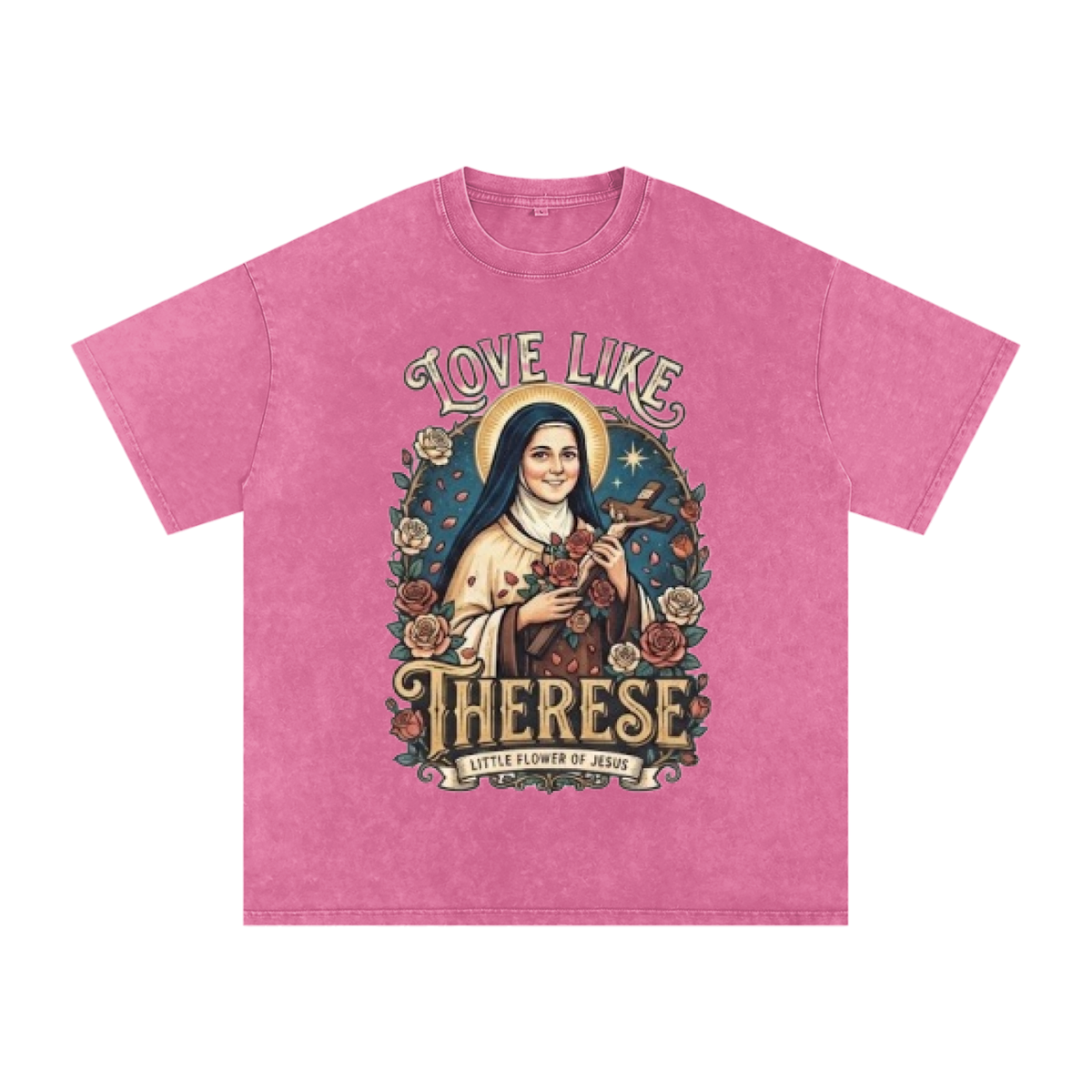 Love Like Therese Catholic Graphic Tee