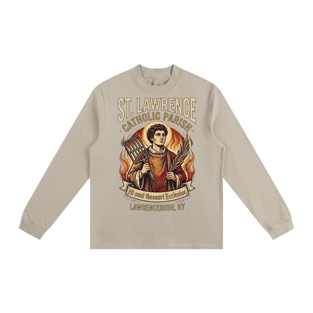 St. Lawrence Parish Non-Shrink Mock Neck Sweatshirt by Di Roma
