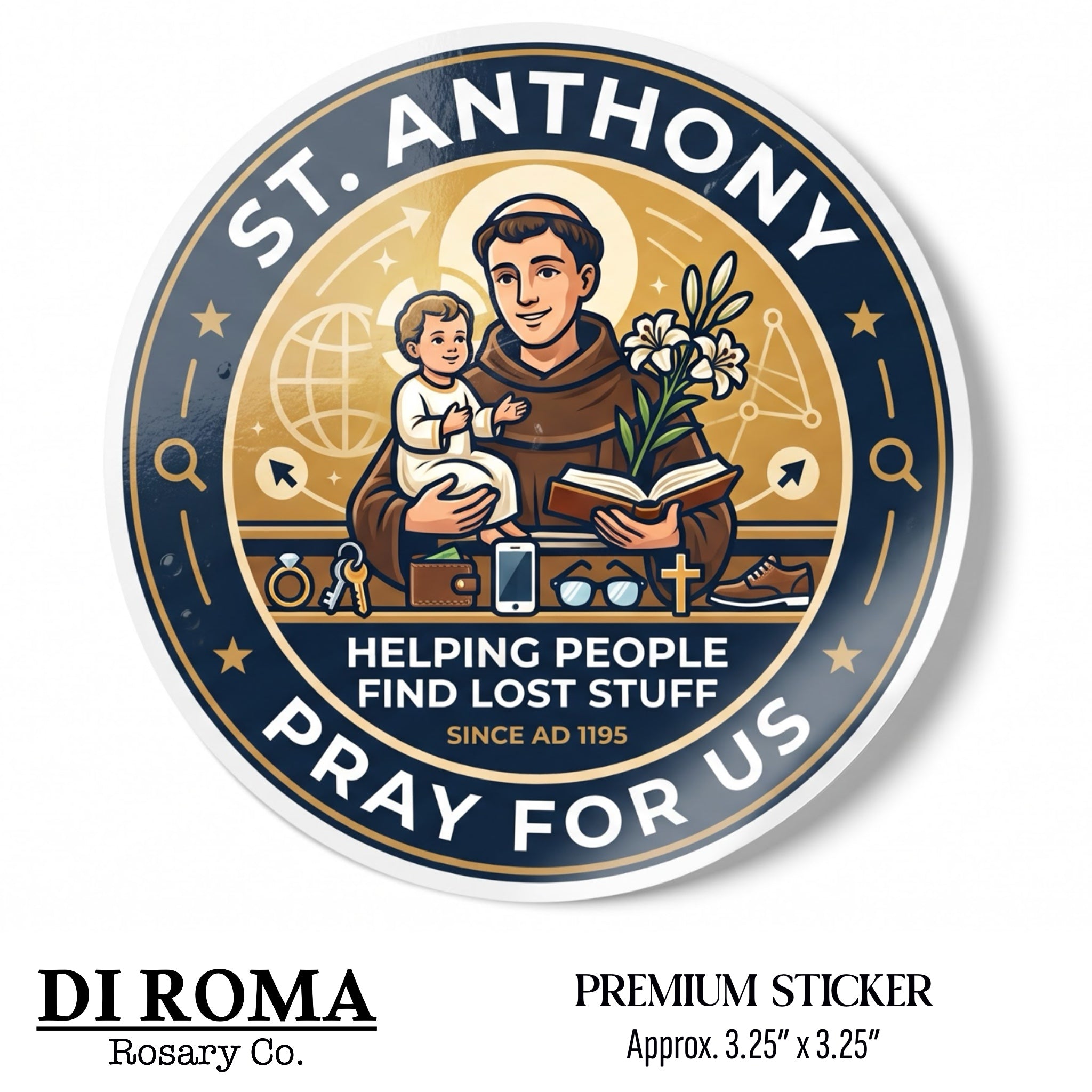 Saint Anthony Help Me Find It Premium Sticker