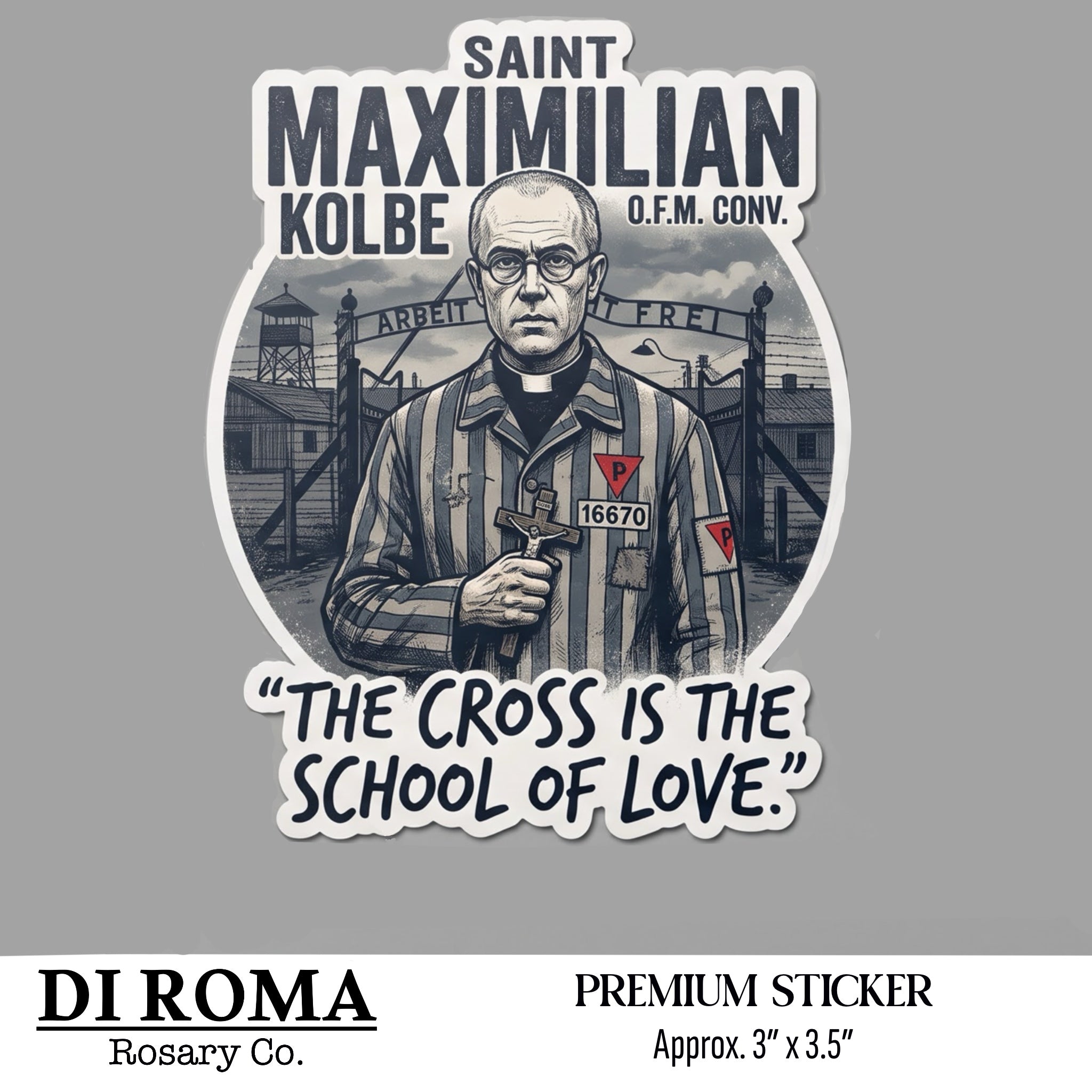 Saint Maximilian Kolbe Premium Sticker