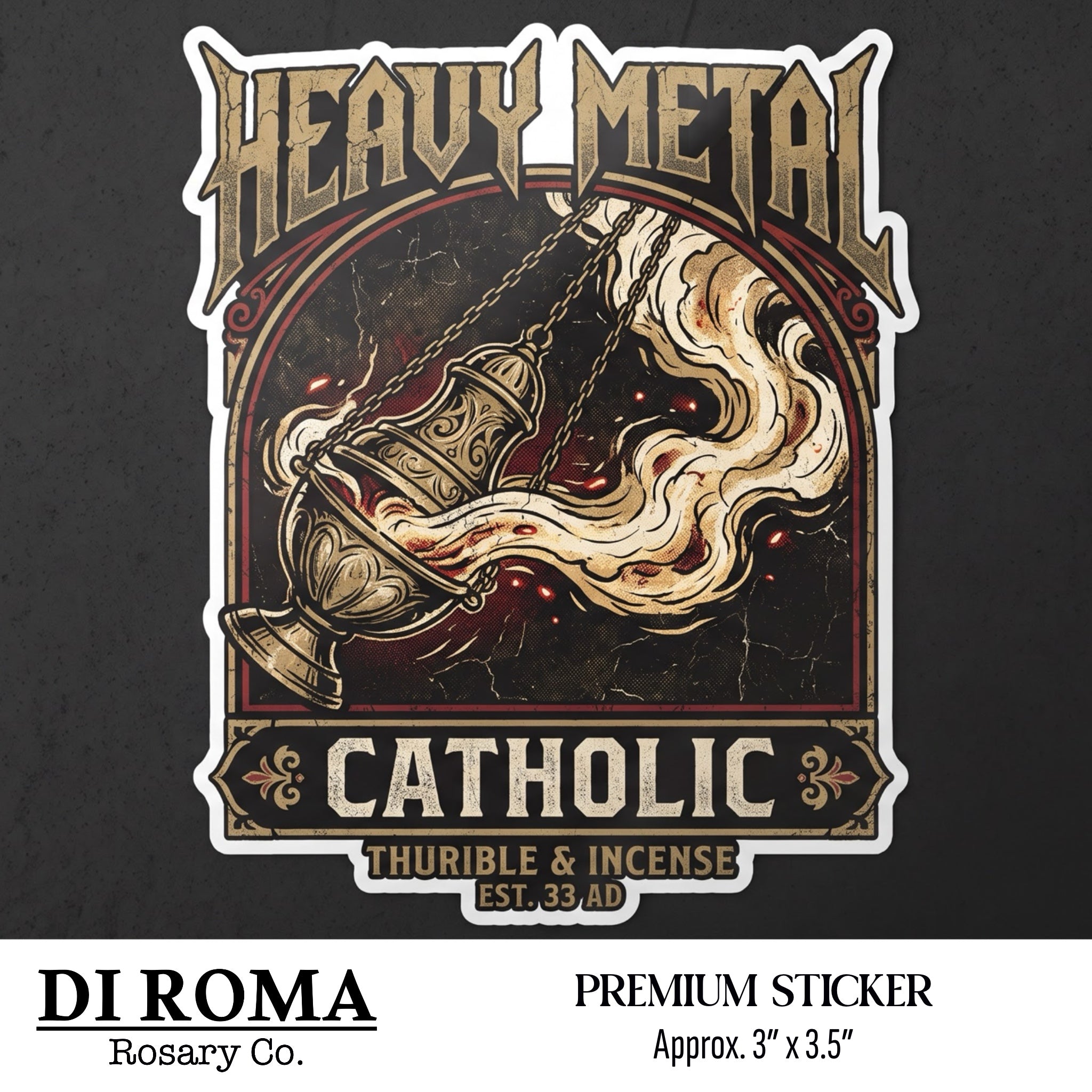 Heavy Metal Incense Premium Sticker
