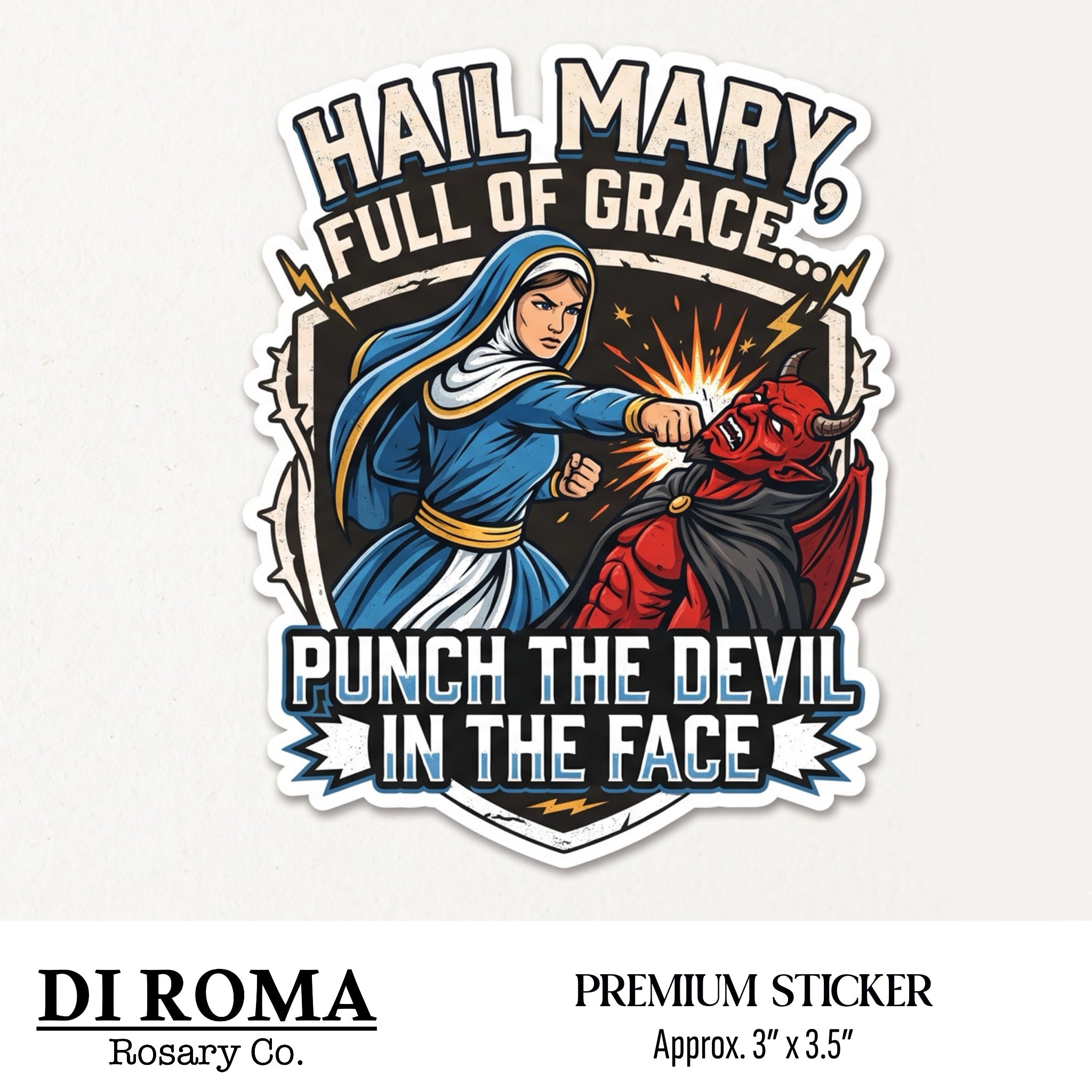 Mary Punch the Devil Premium Sticker