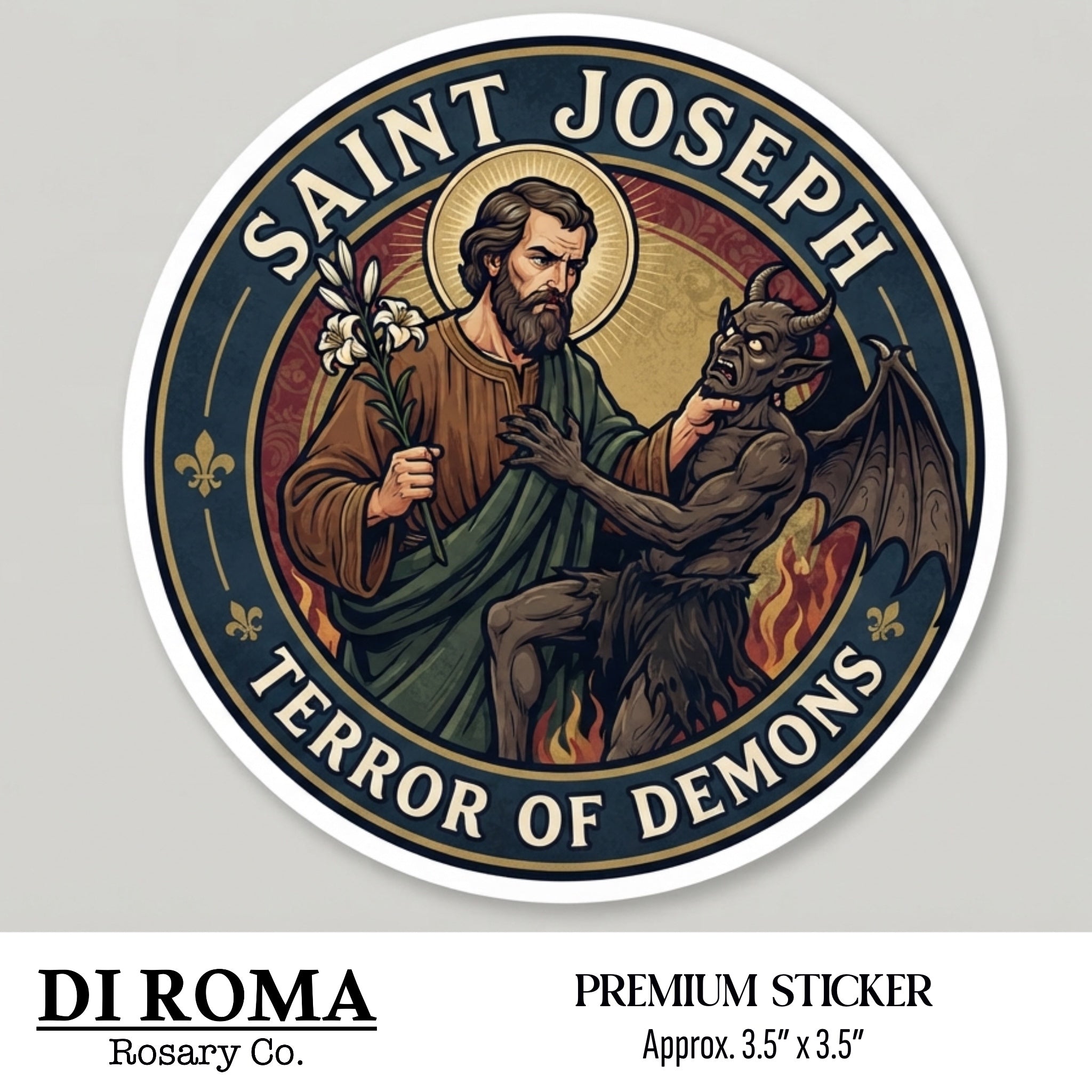 Saint Joseph Terror of Demons Premium Sticker