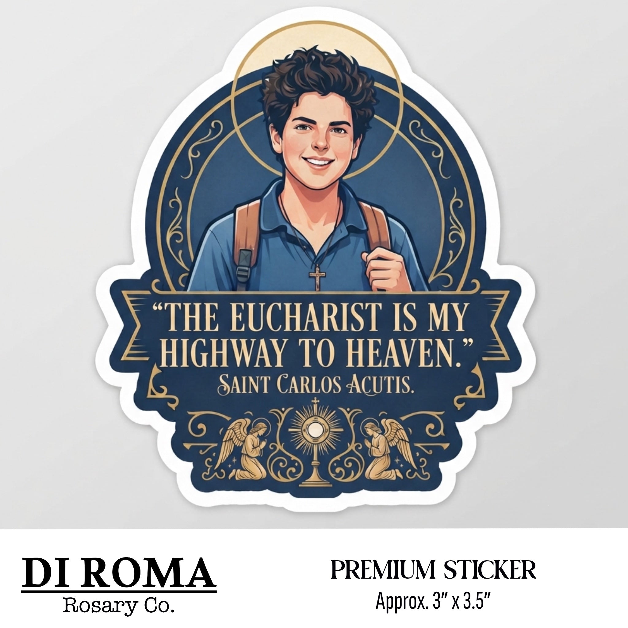 Saint Carlos Acutis Premium Sticker