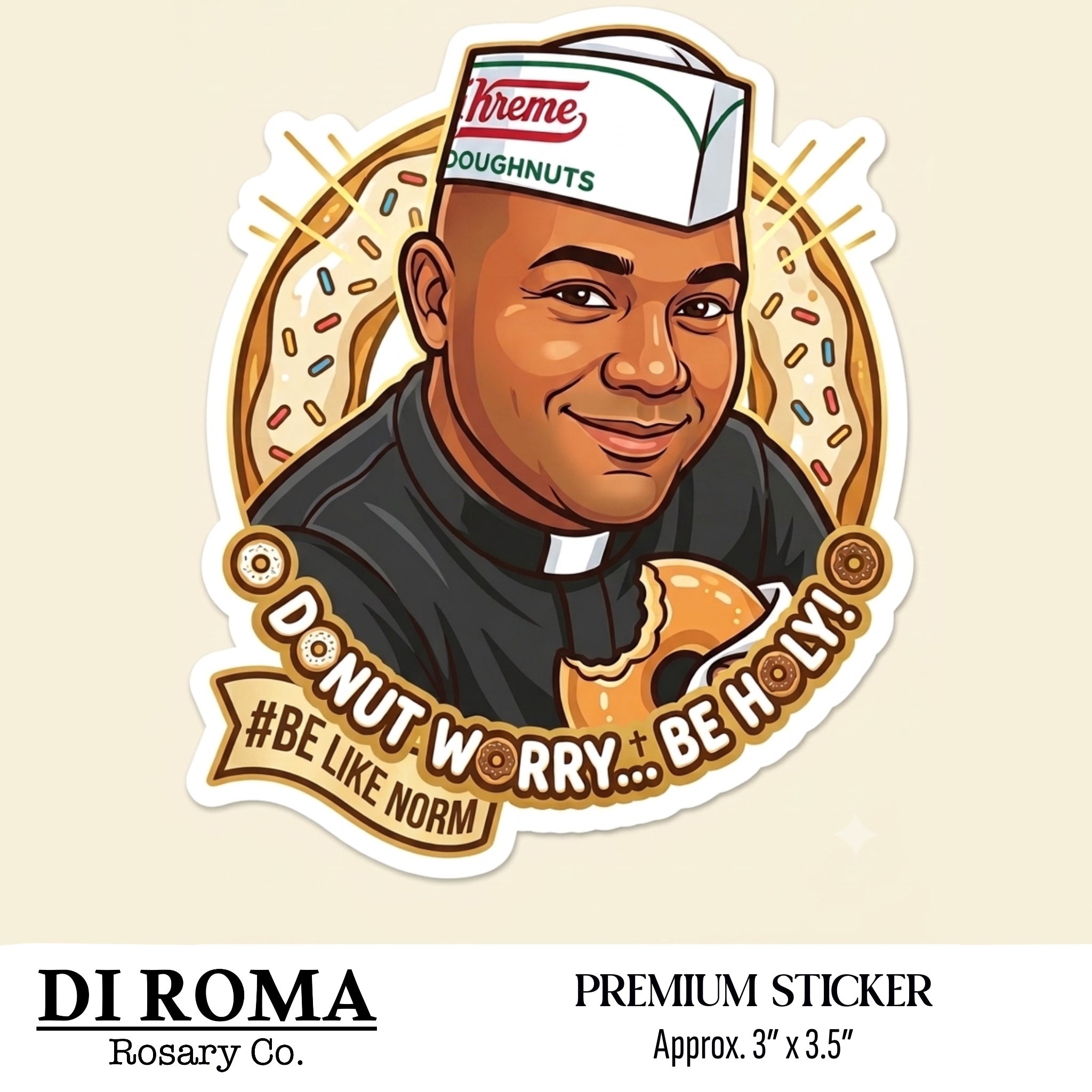 Fr. Norman Krispy Kreme Premium Sticker