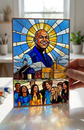 "Father Norman's Legacy" Cathedral Glass Decorative Panel