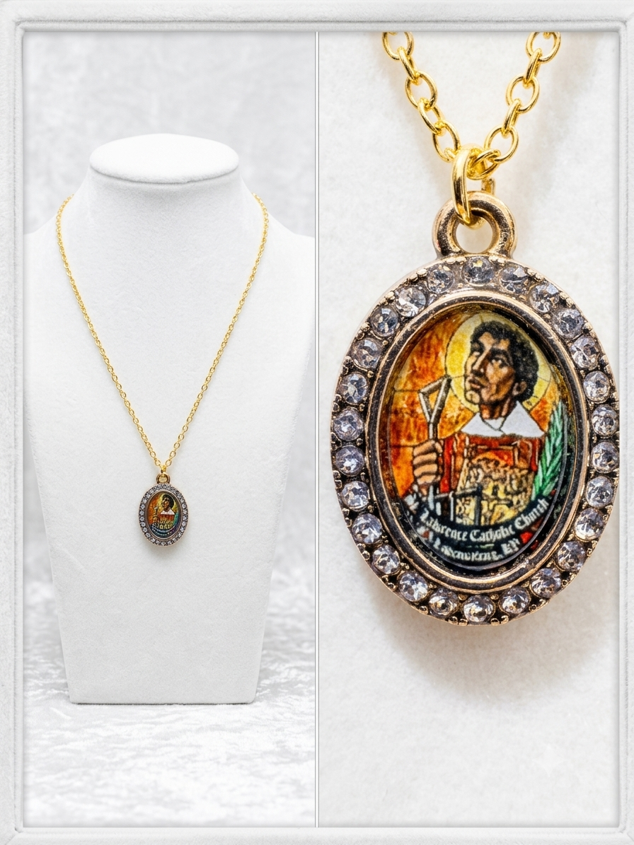 St. Lawrence Parish Pendant with Chain